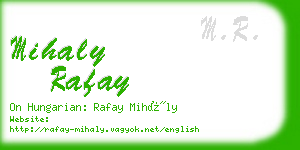 mihaly rafay business card